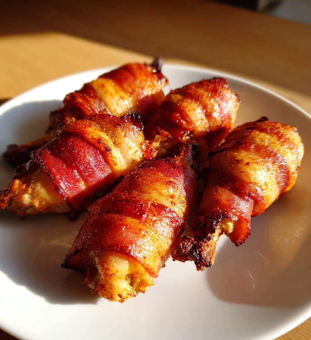 Bacon-Wrapped Air Fryer Drumsticks