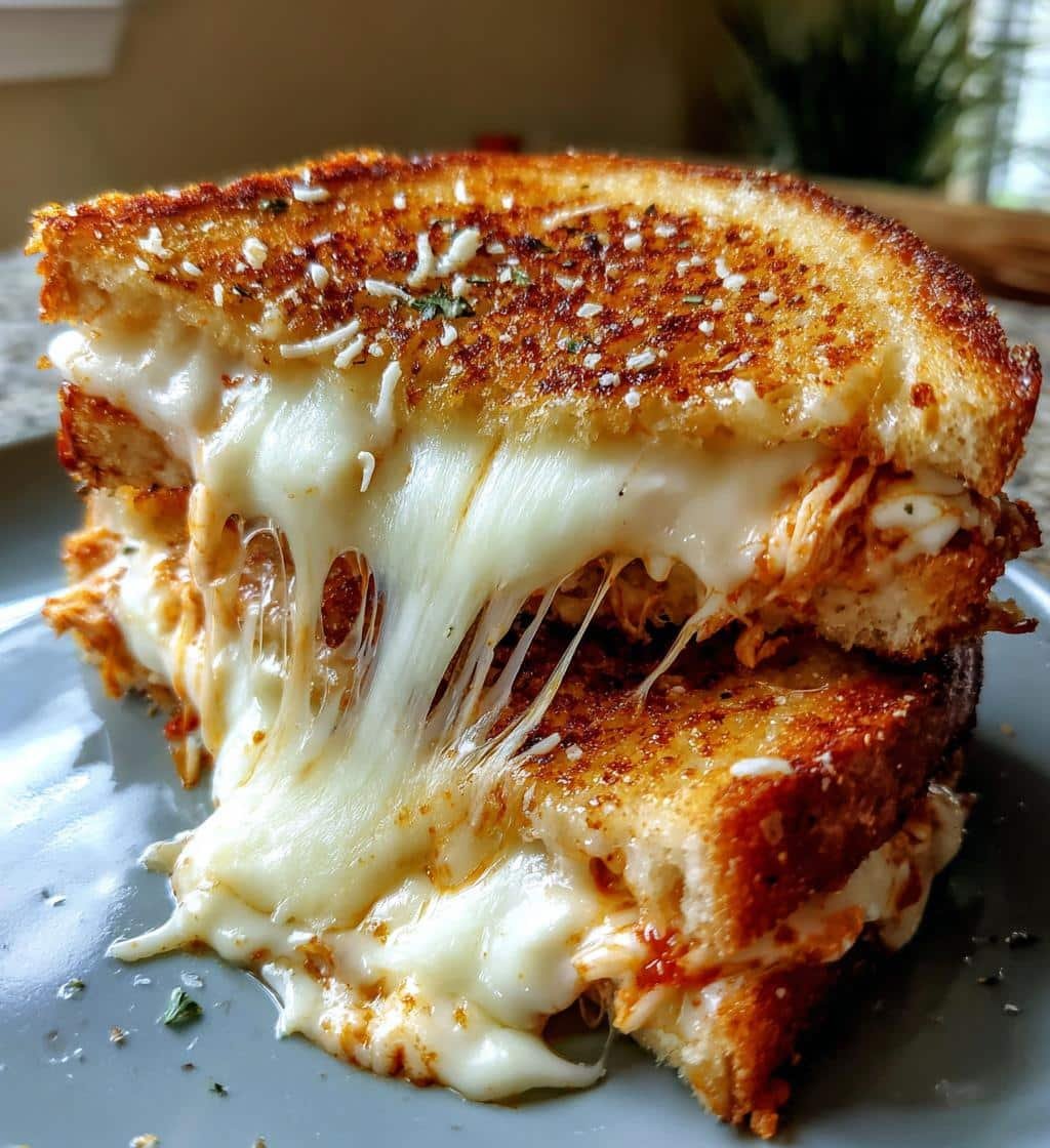 Chicken Parmesan Air Fryer Grilled Cheese