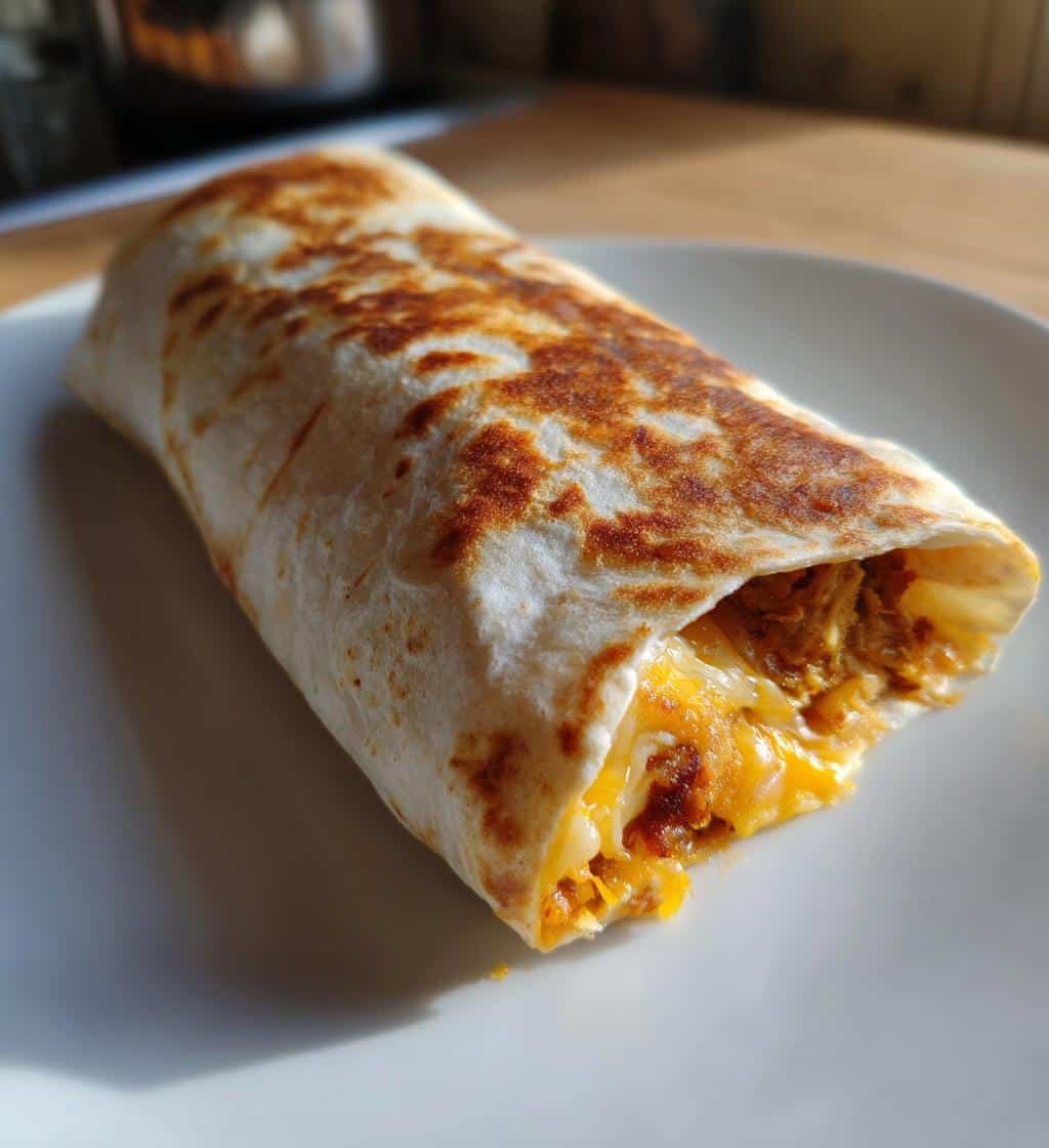 Crispy Air Fryer Hot Chicken and Cheese Wraps