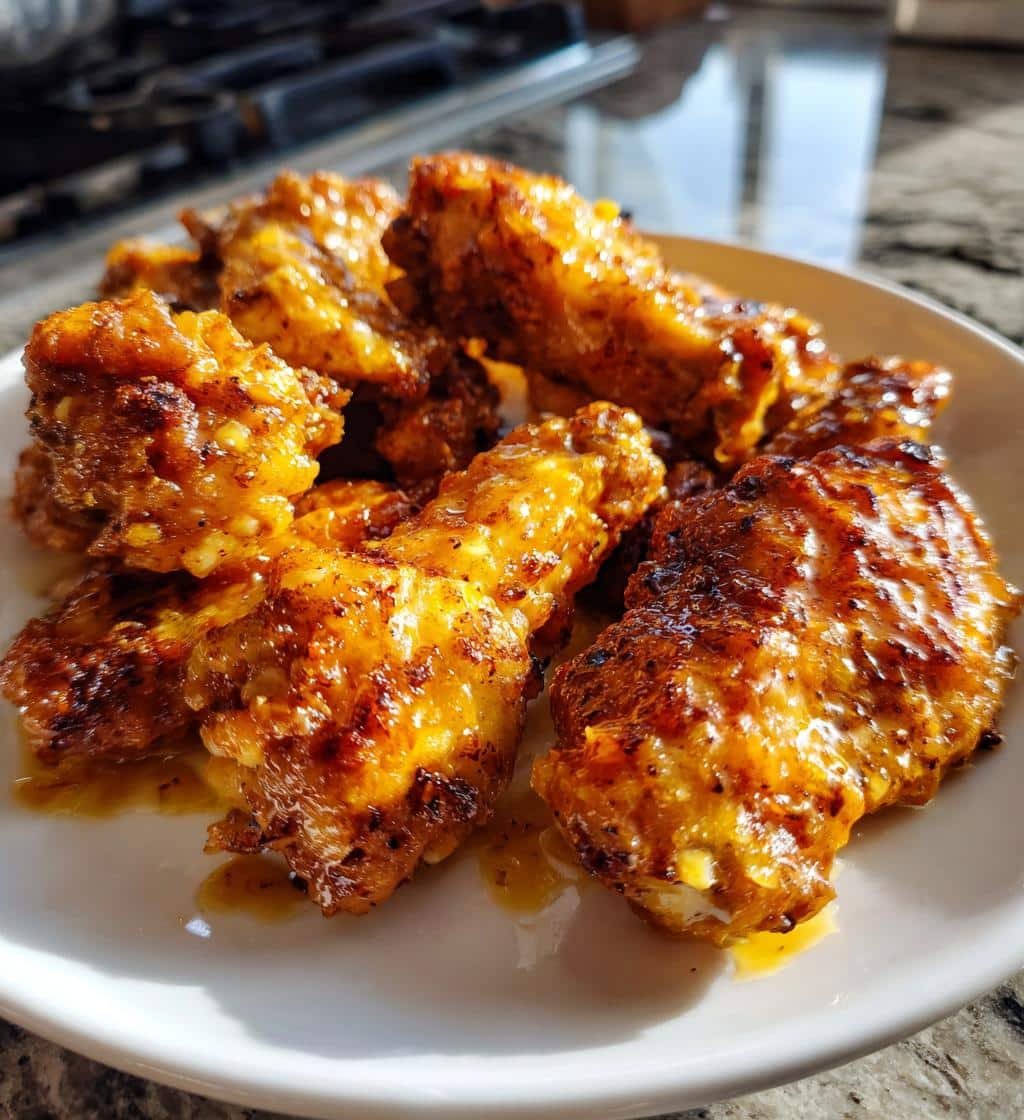 Crispy Honey Mustard Air Fryer Wings