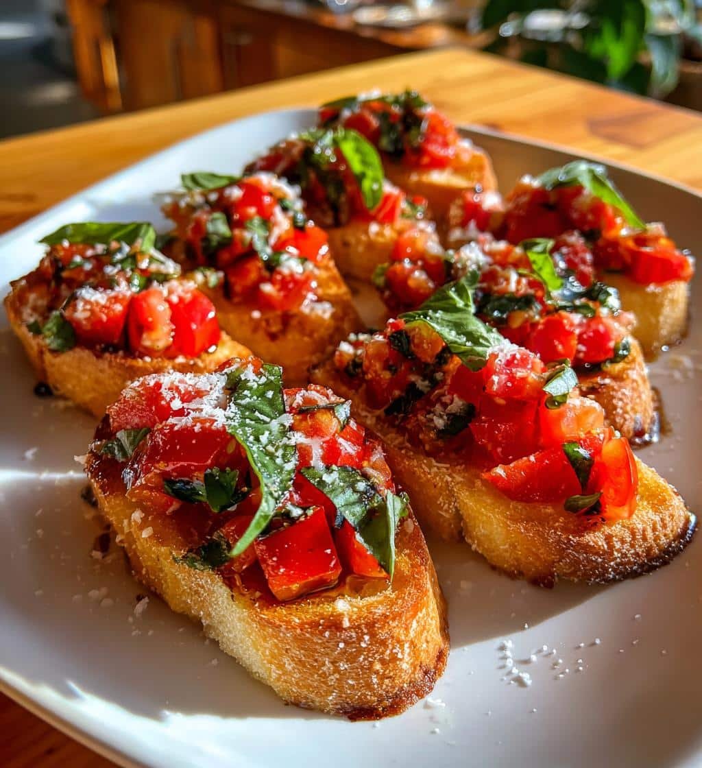 Easy Bruschetta air fryer bite toasts - detail 1