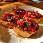 Easy Bruschetta air fryer bite toasts