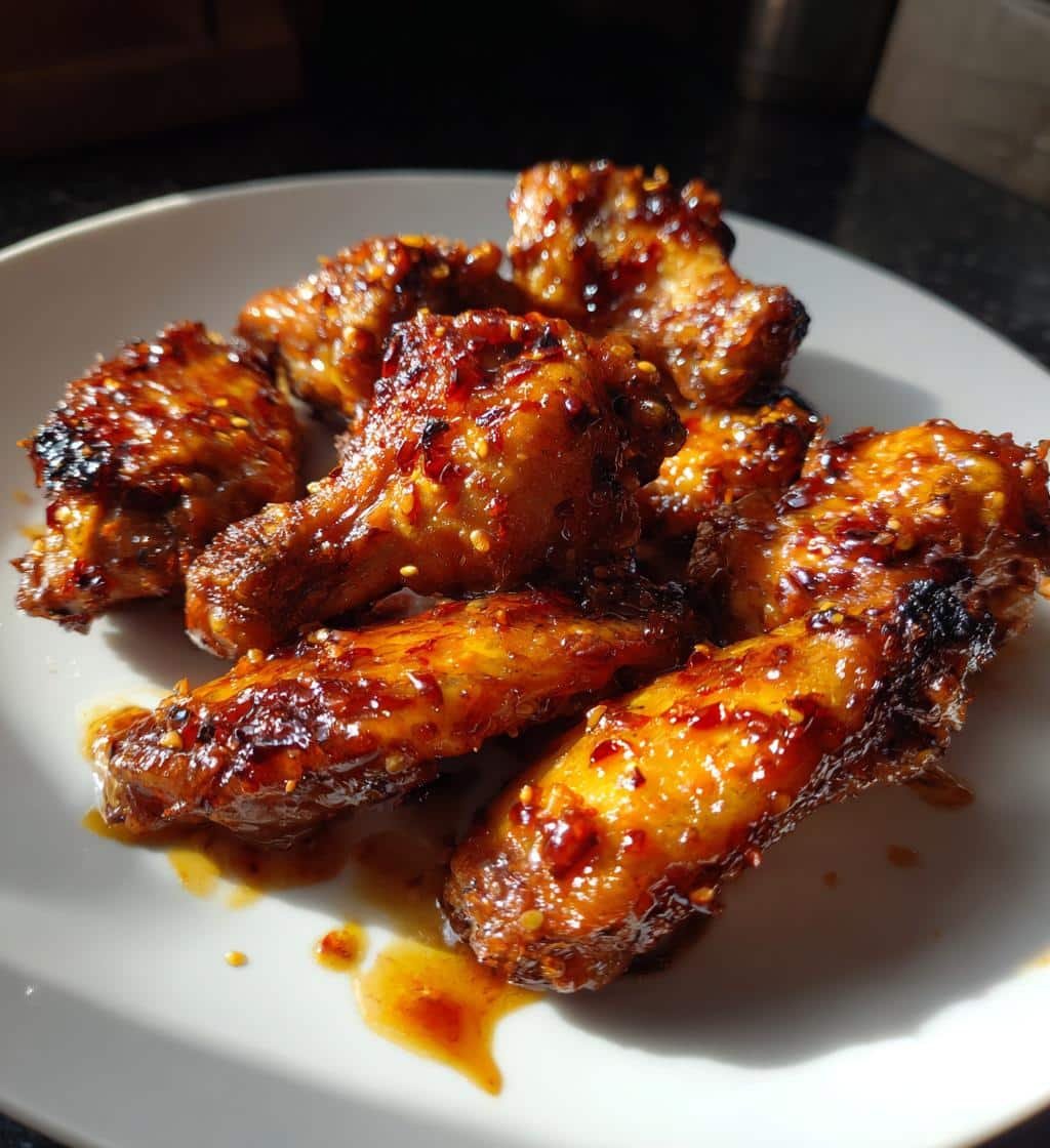 Easy Spicy Apricot Glazed Air Fryer Wings - detail 1