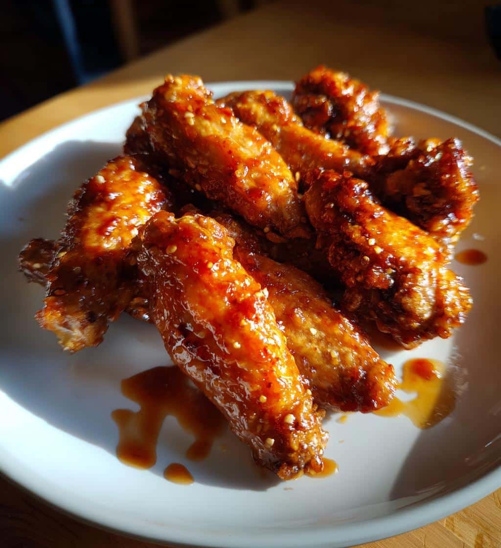 Easy Spicy Apricot Glazed Air Fryer Wings