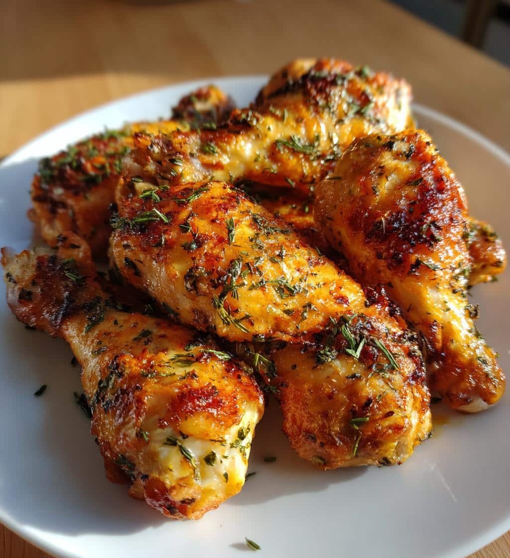 Garlic Butter Herb Air Fryer Drumsticks