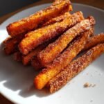 Quick Air Fryer Sweet Potato Fries Cinnamon Sugar
