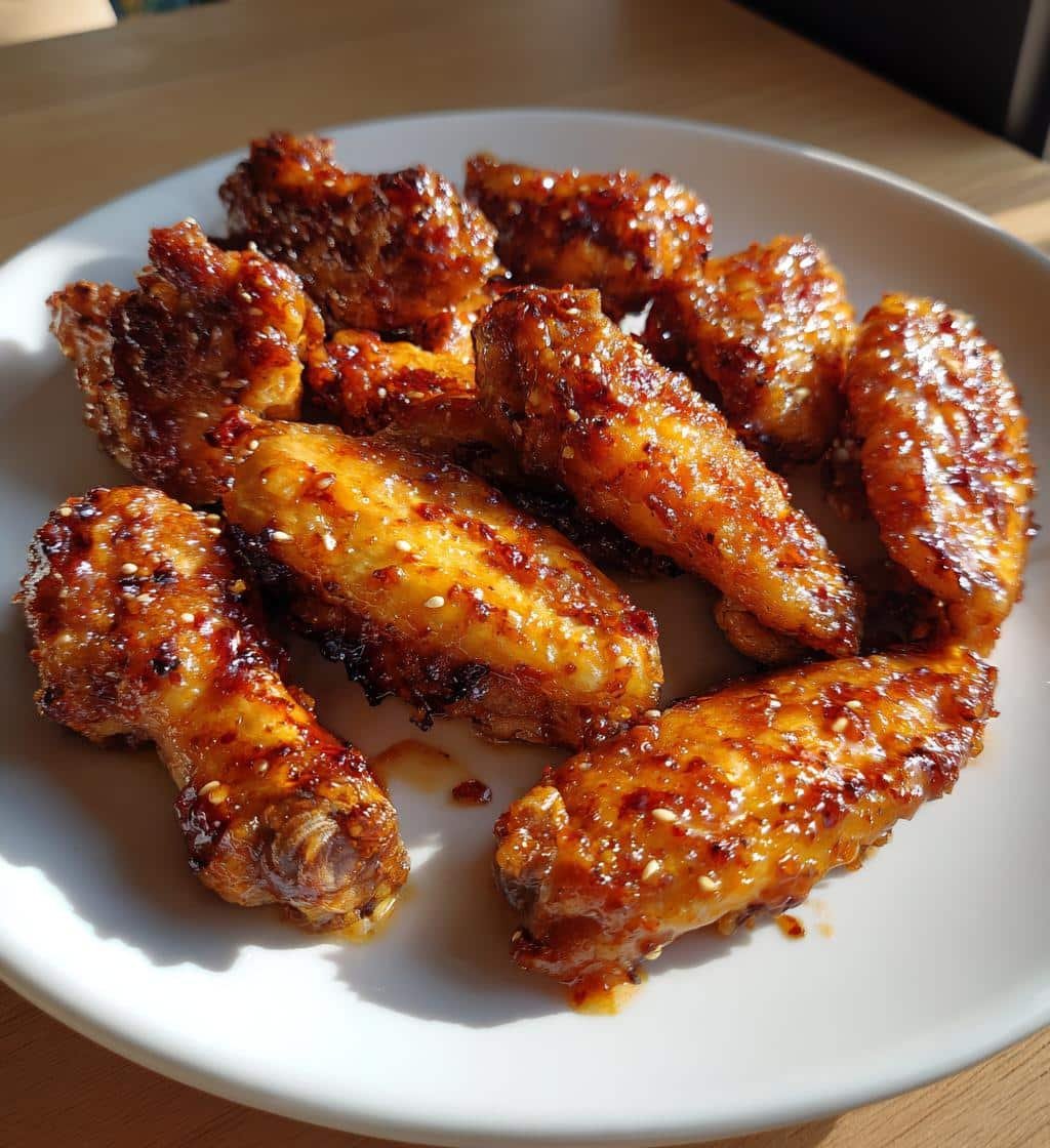 Spicy Apricot Glazed Air Fryer Wings