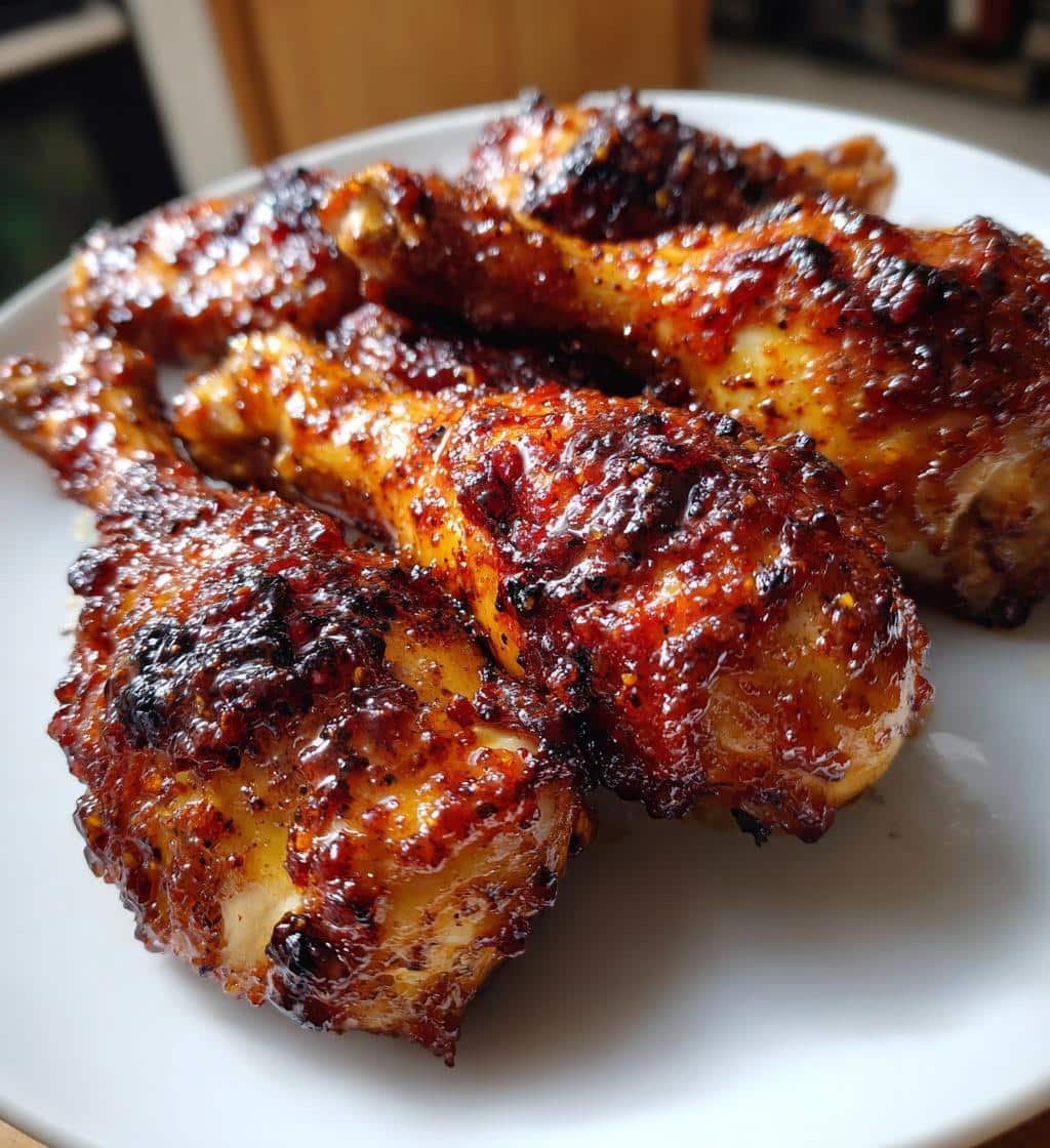 Spicy Brown Mustard Air Fryer Drumsticks