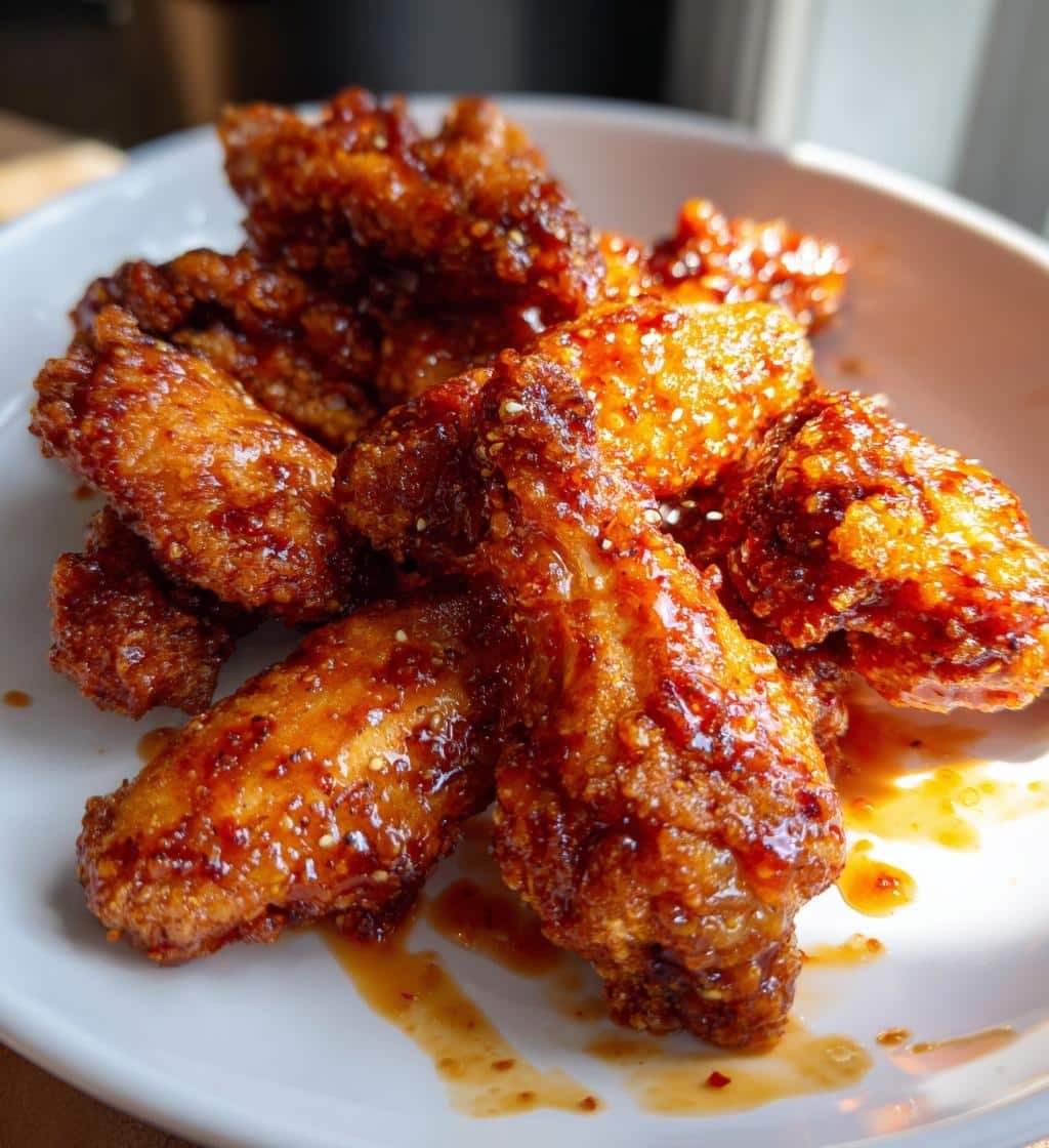 Sticky Maple Pepper Air Fryer Wings