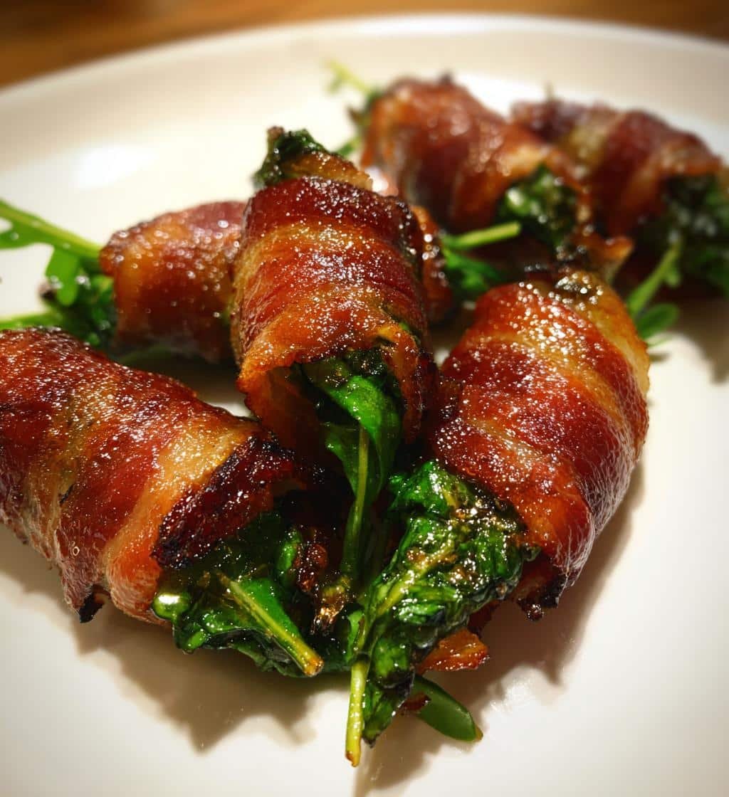 Air Fryer Arugula-Wrapped Prosciutto Sticks