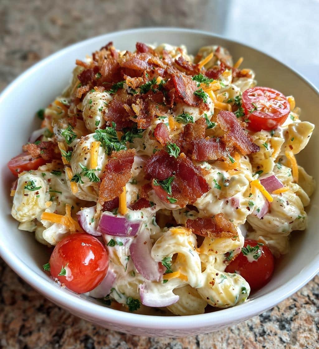 Air Fryer Bacon Ranch Pasta Salad - detail 1
