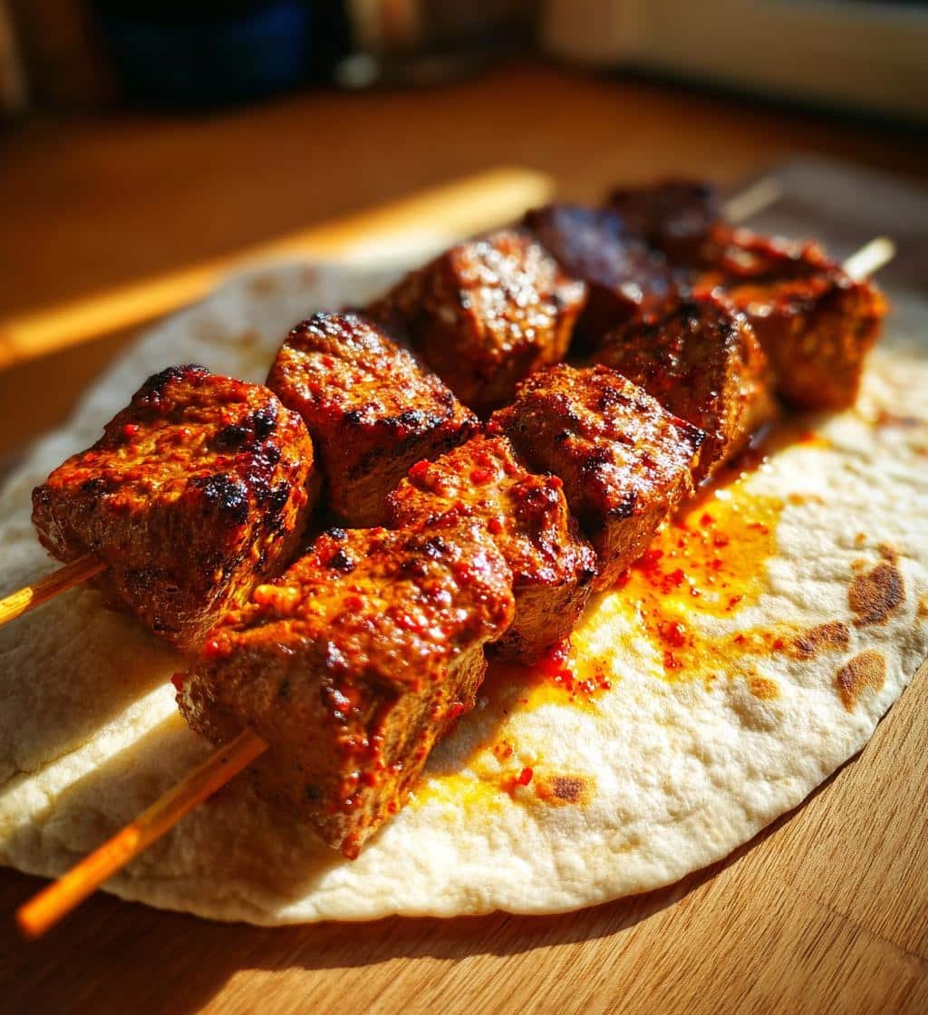 Air Fryer Beef Tortilla Kebab Skewers - detail 1