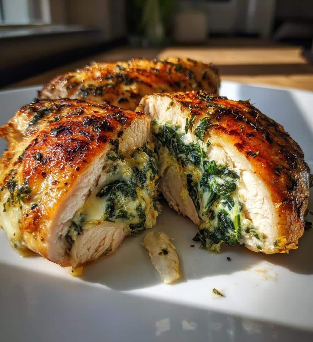 Air Fryer Best Spinach Stuffed Chicken Breasts