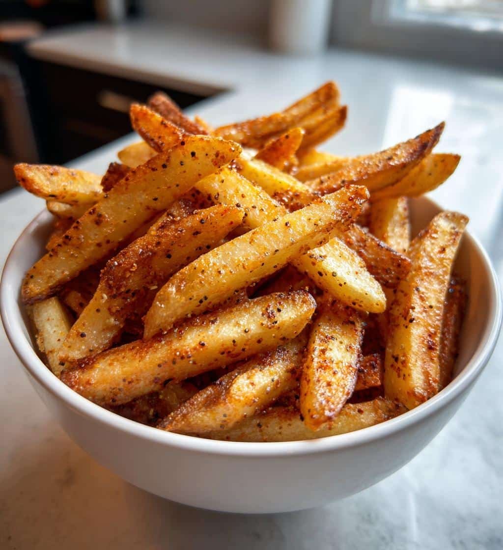 Air Fryer Black Pepper Garlic Fries
