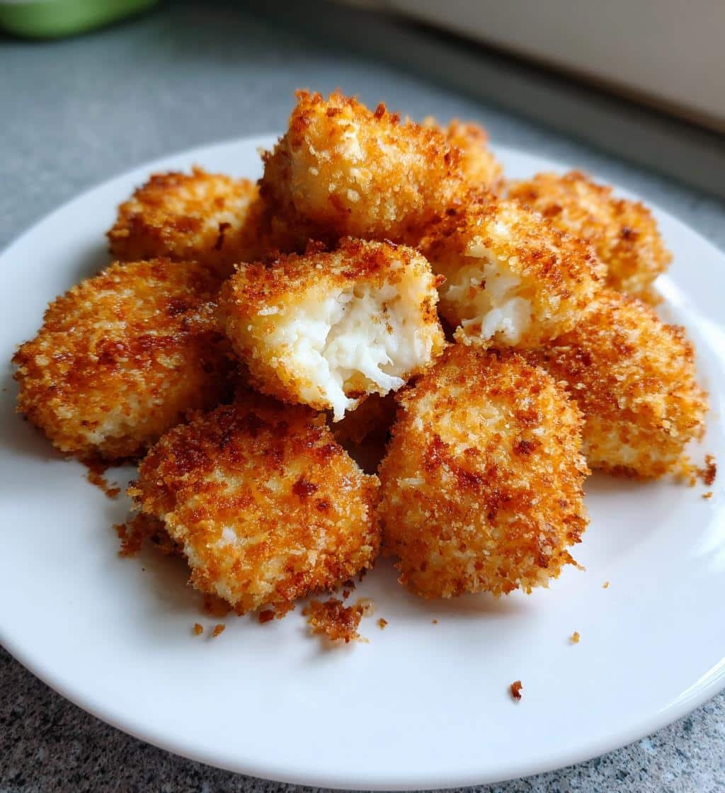Air Fryer Breaded cod bite nuggets