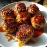 Air Fryer Buffalo meatball bites