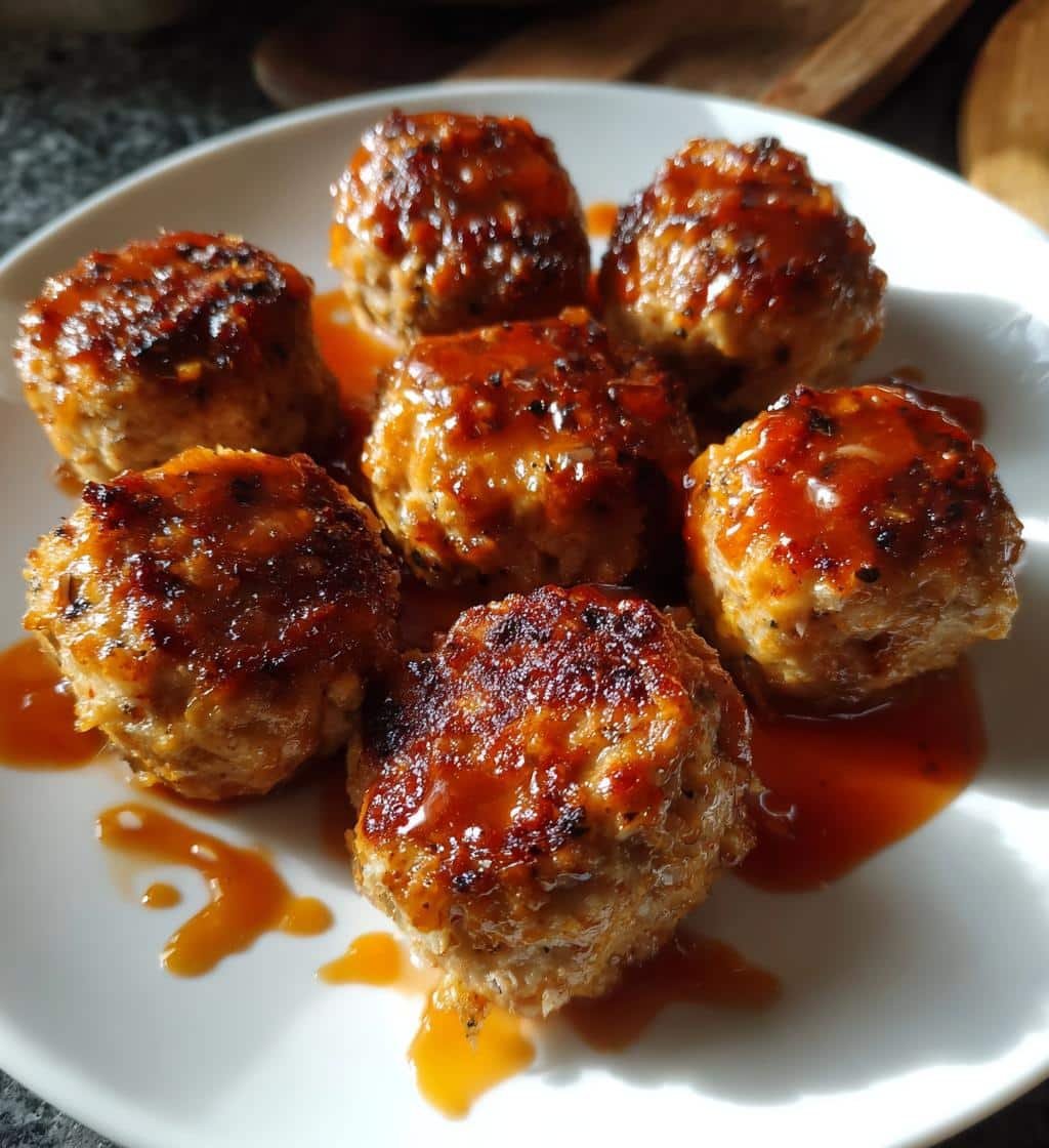 Air Fryer Buffalo meatball bites