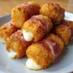 Air Fryer Burrata & Prosciutto Stick Bites