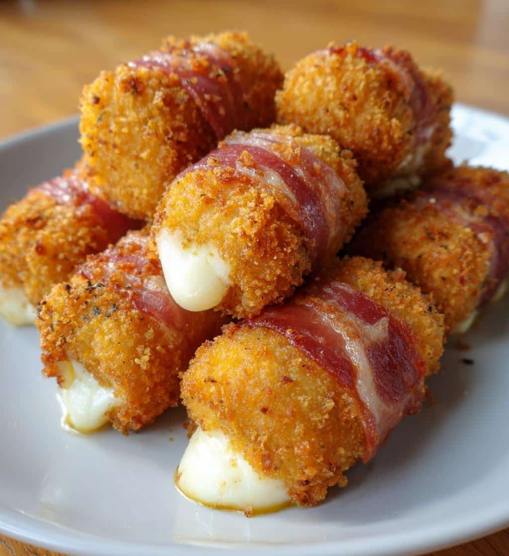 Air Fryer Burrata & Prosciutto Stick Bites