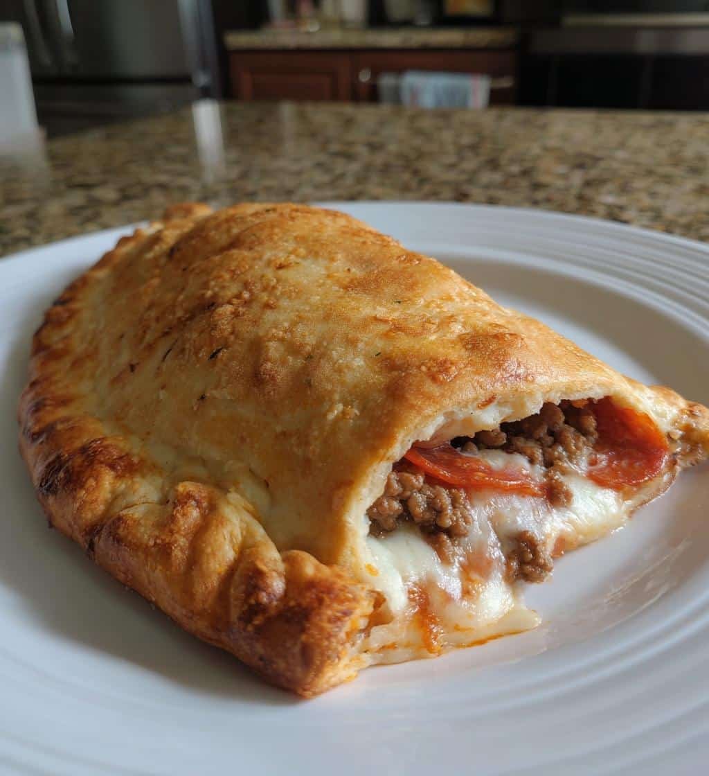 Air Fryer Calzone Beef Pepperoni