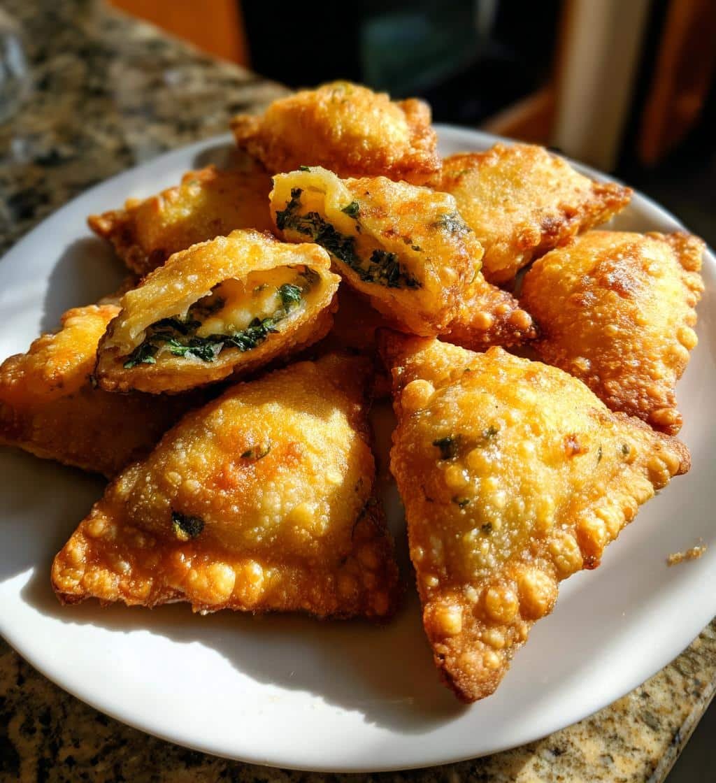 Air Fryer Cheesy spinach samosa bites - detail 1