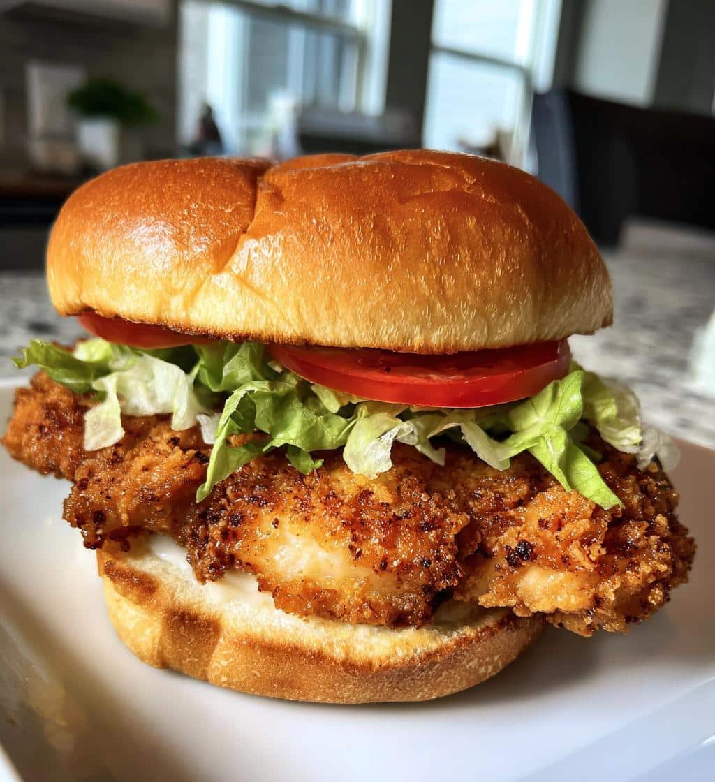 Air Fryer Chicken Sandwich Crispy