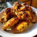Air Fryer Crispy Lemon Herb Garlic Wings
