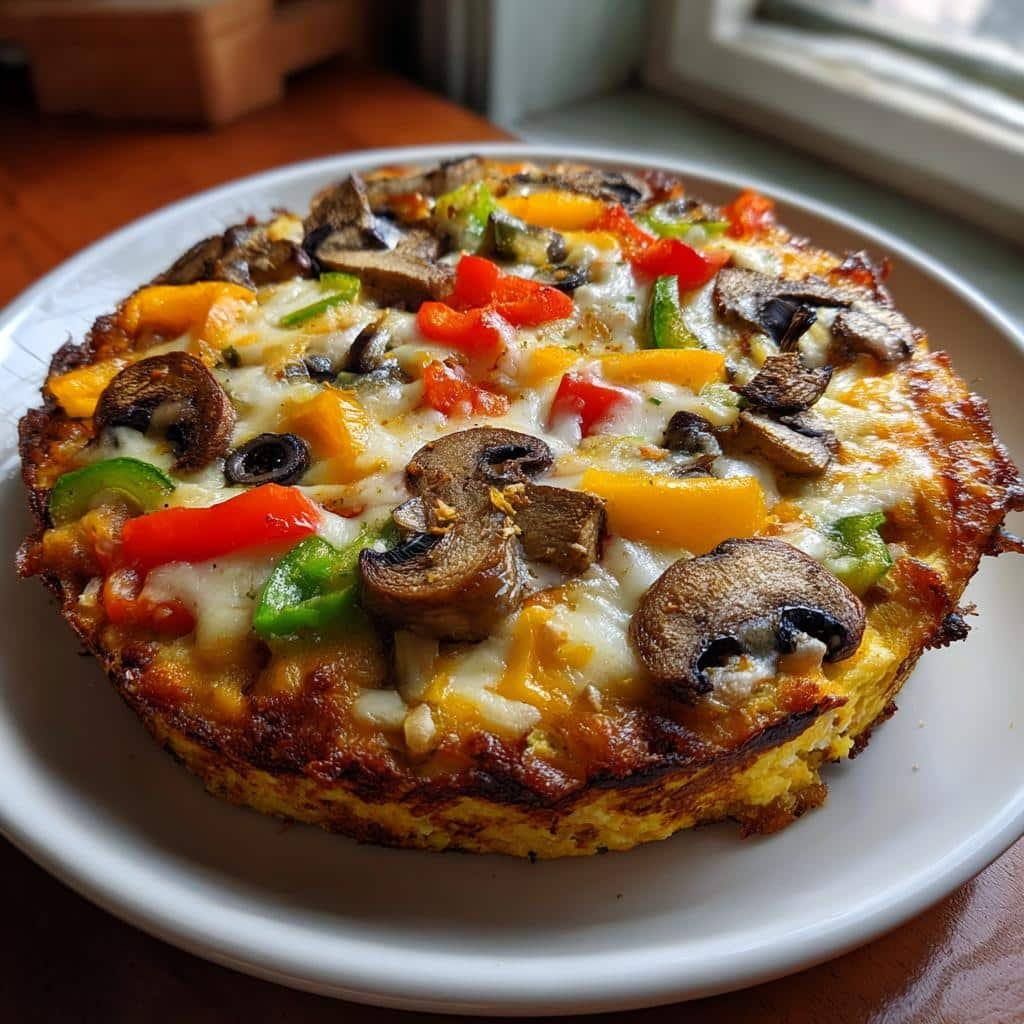 Air Fryer Crustless Loaded Cottage Cheese Pizza - detail 1