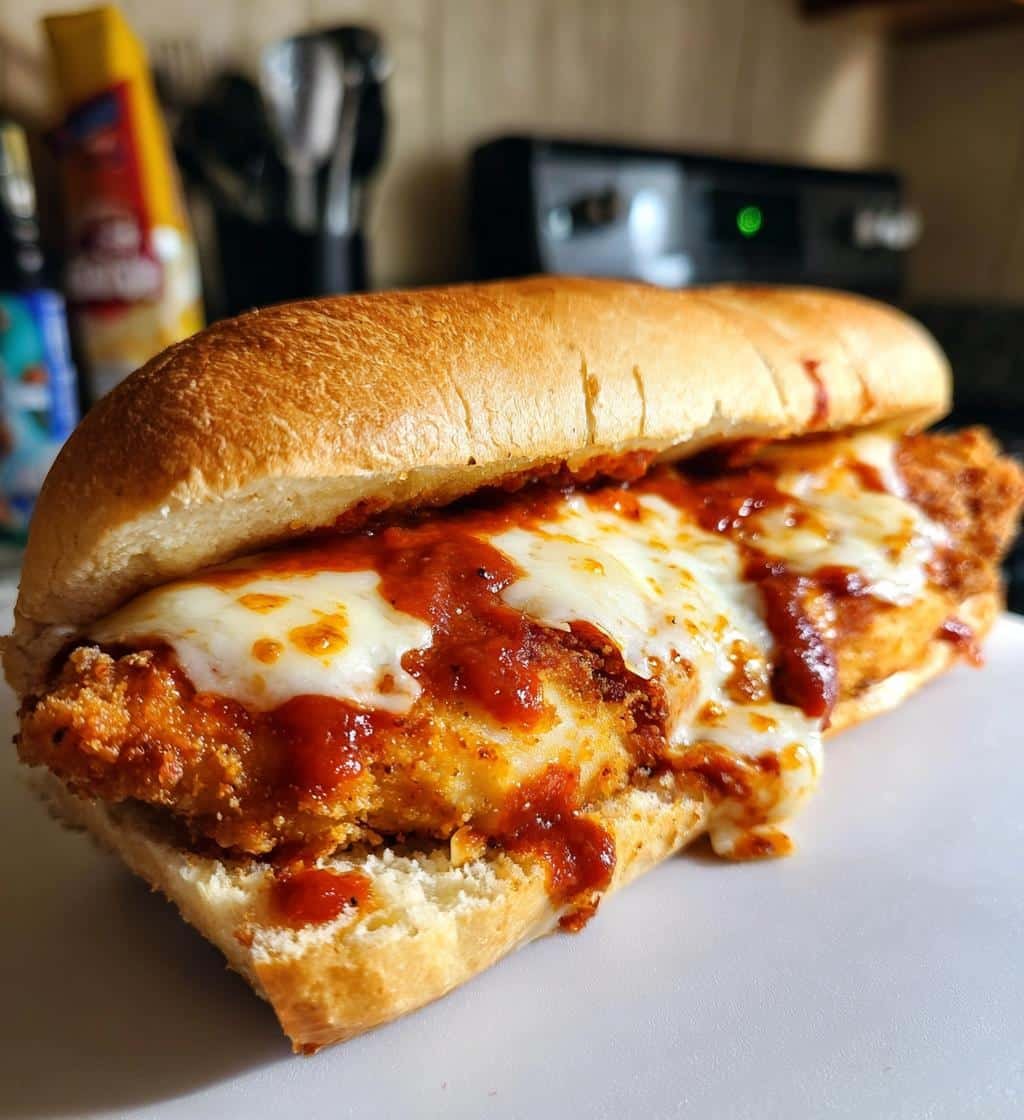 Air Fryer Delicious Chicken Parmesan Sub Sandwiches