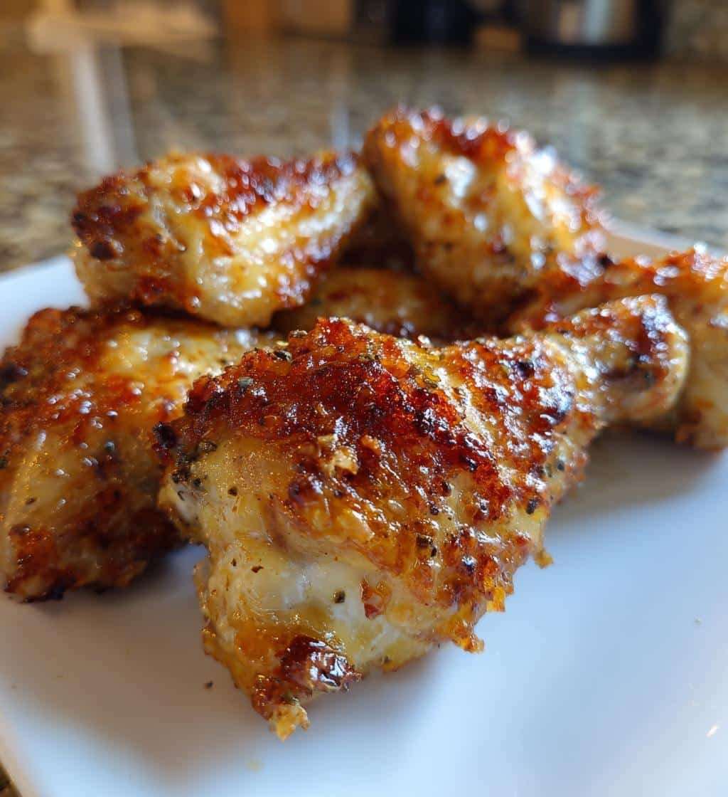 Air Fryer Extra Crispy Parmesan Garlic Drumsticks
