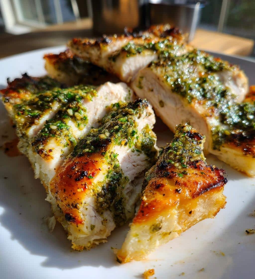 Air Fryer Flatbread Pesto Chicken - detail 1