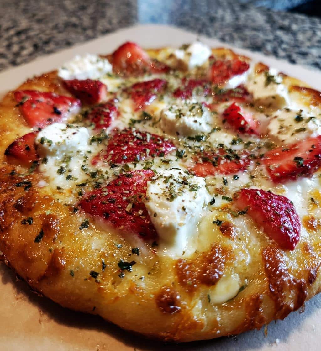 Air Fryer Freeze-Dried Strawberry & Soft Cheese Pizza - detail 1