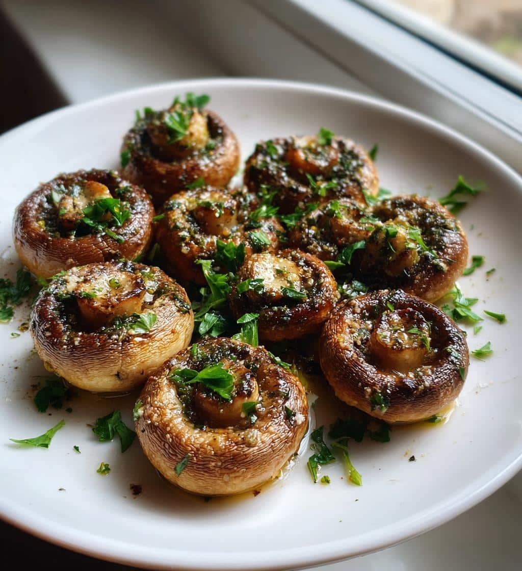 Air Fryer Garlic Mushrooms - detail 1