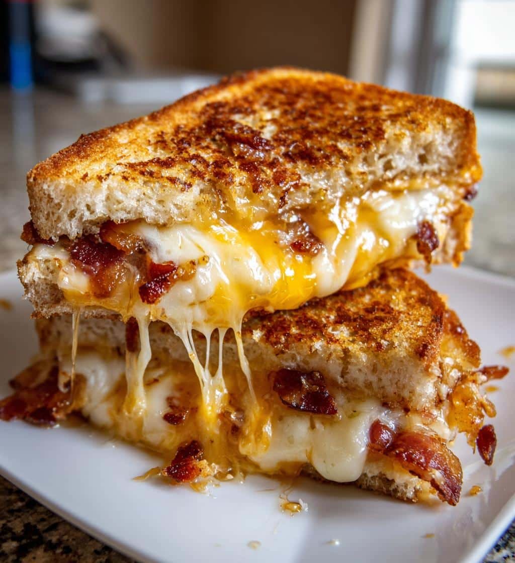 Air Fryer Grilled Cheese with Maple Bacon - detail 1