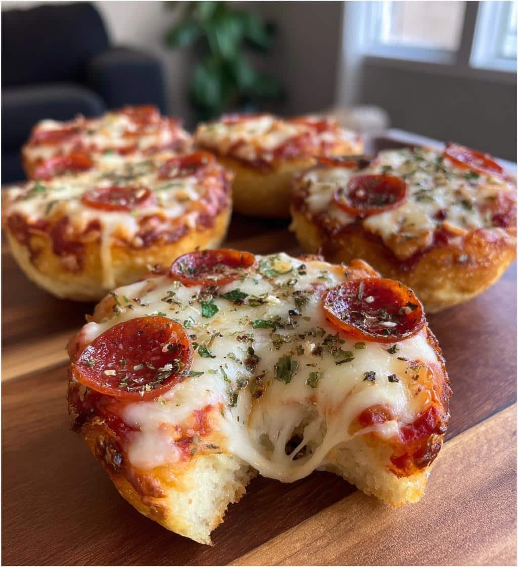 Air Fryer Homemade Bagel Bites Pizza - detail 1