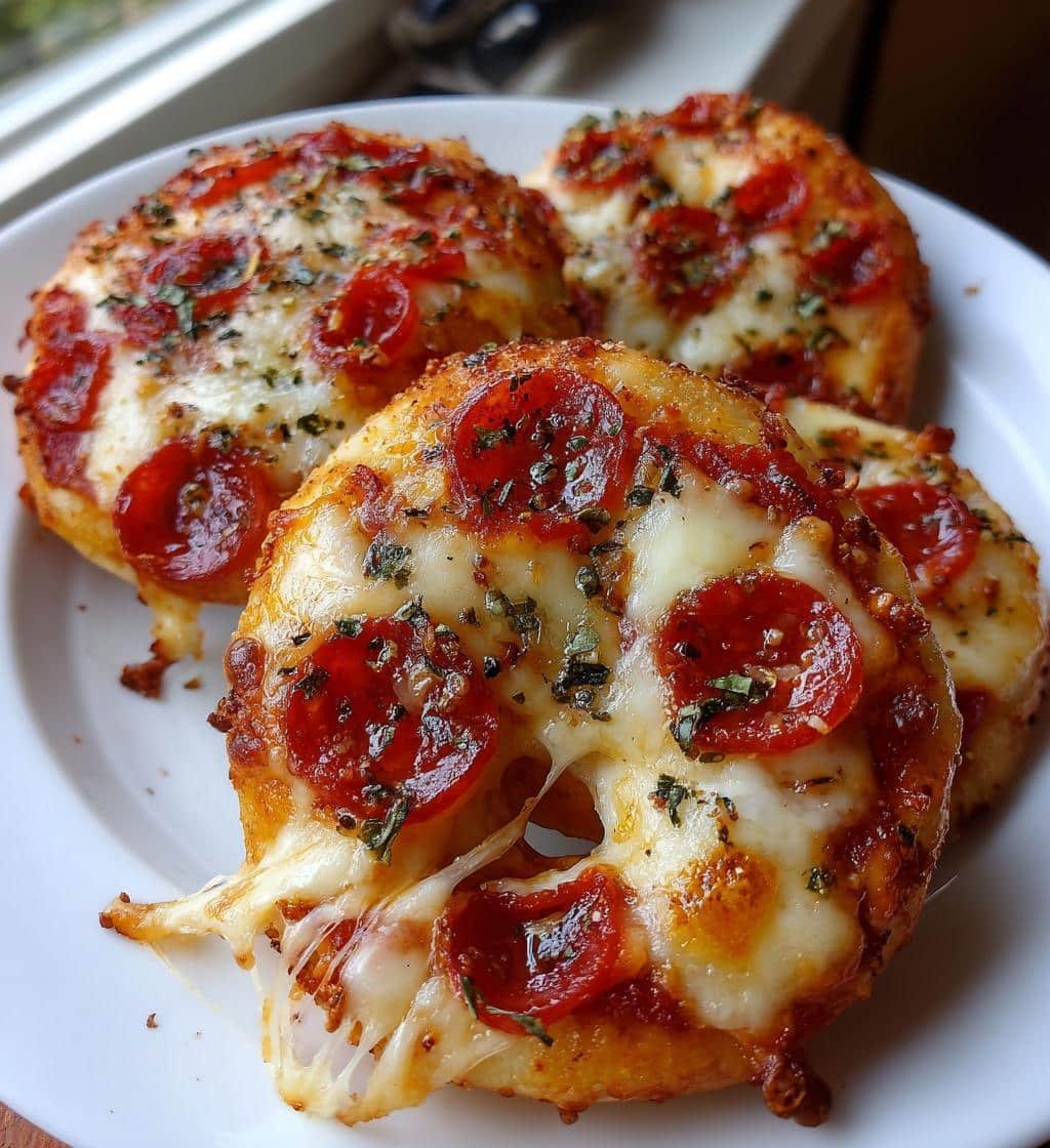 Air Fryer Homemade Bagel Bites Pizza