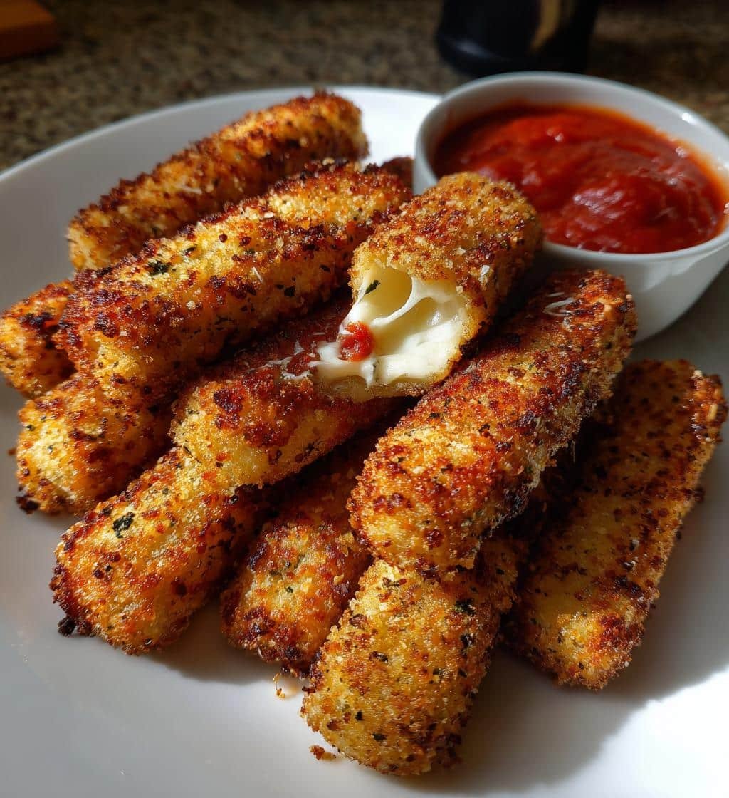 Air Fryer Kid-Friendly Mozzarella Sticks