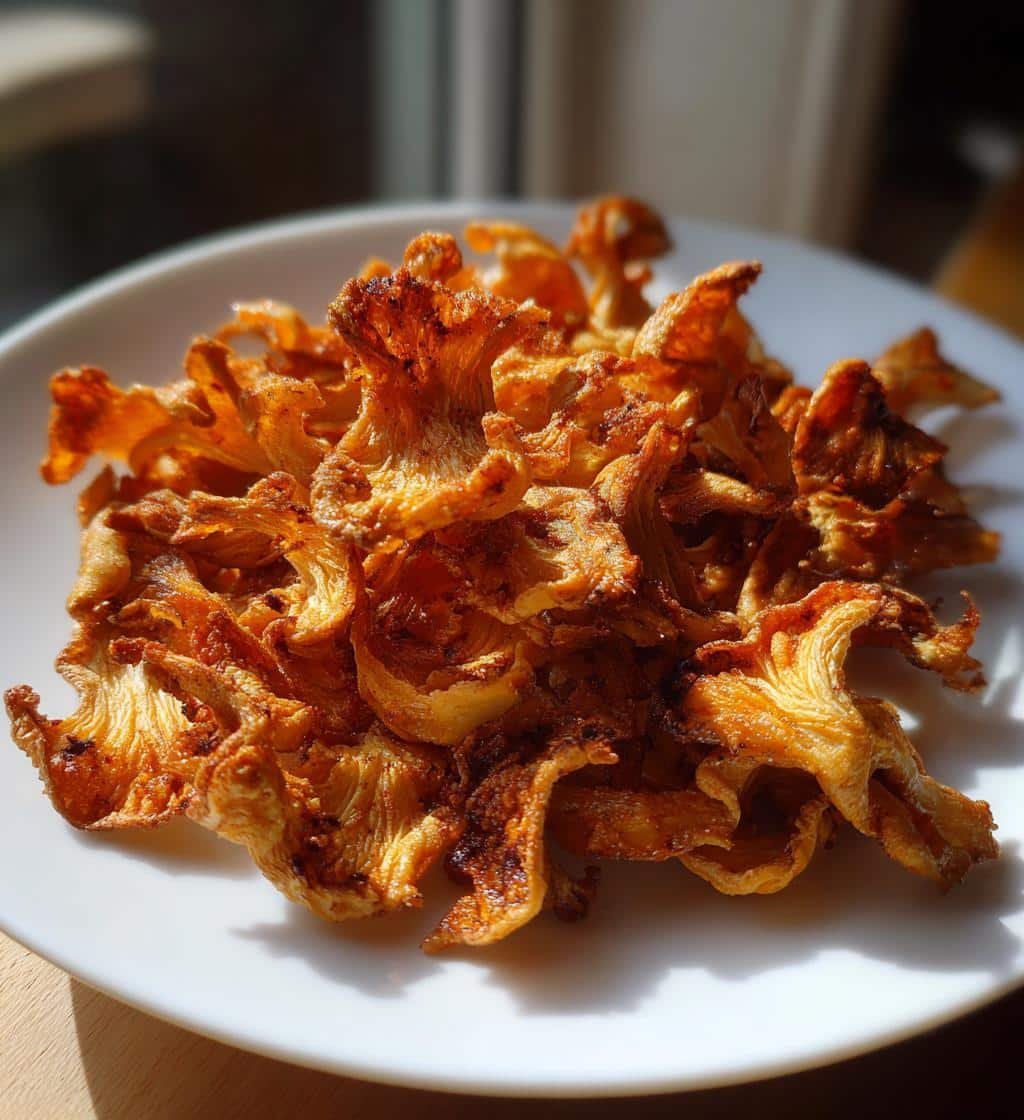 Air Fryer Oyster Mushroom Chips