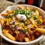 Air Fryer Quick Chili Cheese Fries Loaded