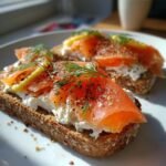 Air Fryer Smoked Salmon Cottage Cheese Toast