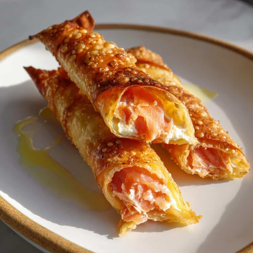 Air Fryer Smoked Salmon Cream Cheese Sticks - detail 1