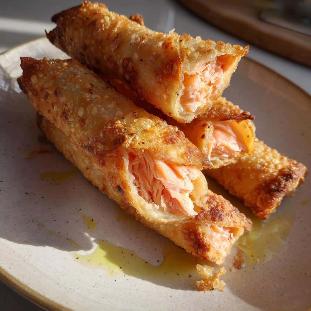 Air Fryer Smoked Salmon Cream Cheese Sticks