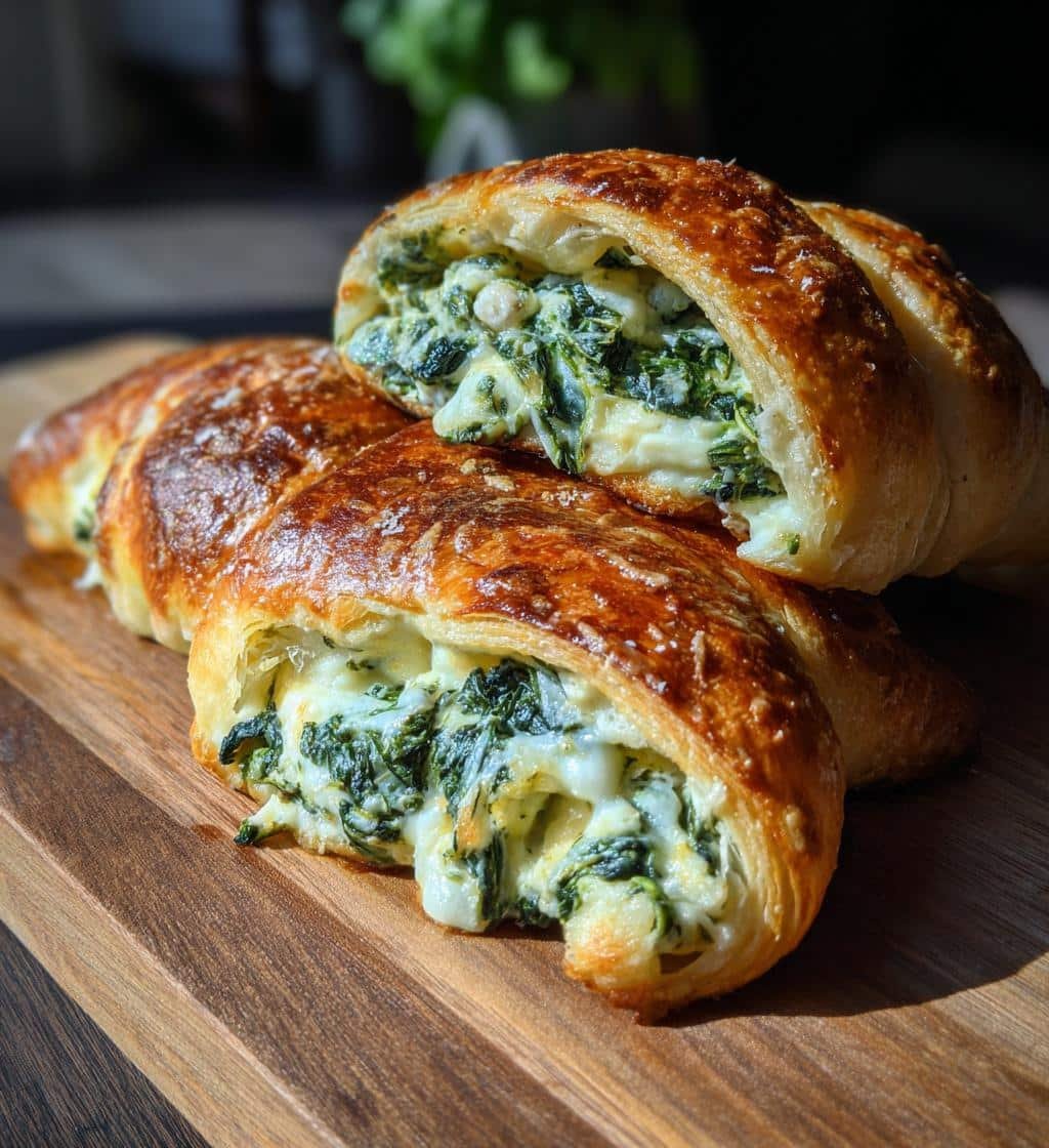 Air Fryer Spinach Artichoke Stuffed Crescent Rolls - detail 1
