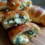 Air Fryer Spinach Artichoke Stuffed Crescent Rolls