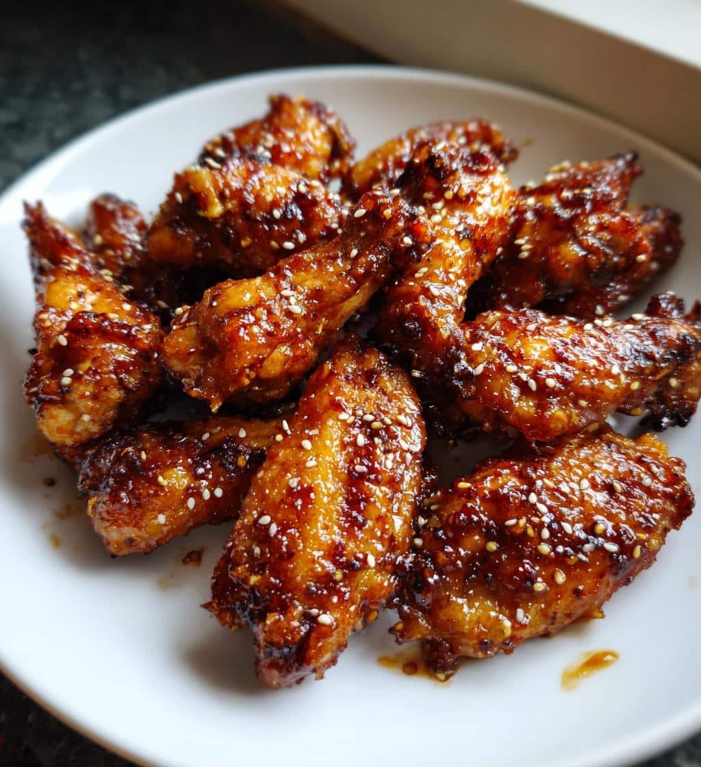 Air Fryer Sweet Soy Ginger Glazed Wings