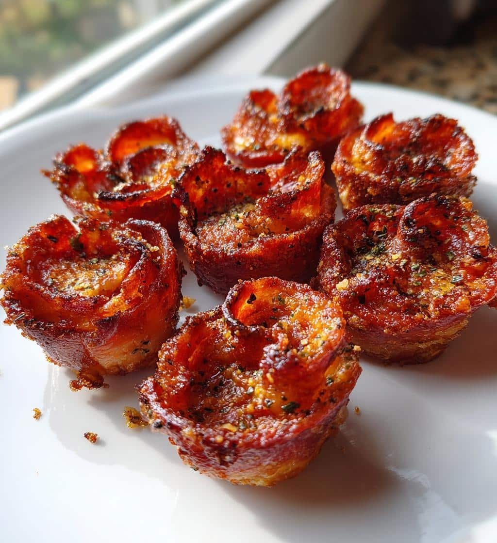 Air Fryer Tallow-Fried Pepperoni Cups