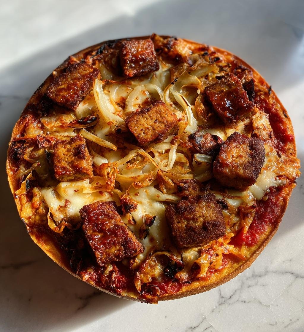 Air Fryer Tempeh Bacon & Fermented Vegetable Pizza - detail 1