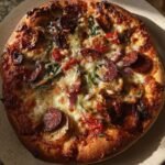 Air Fryer Tempeh Bacon & Fermented Vegetable Pizza