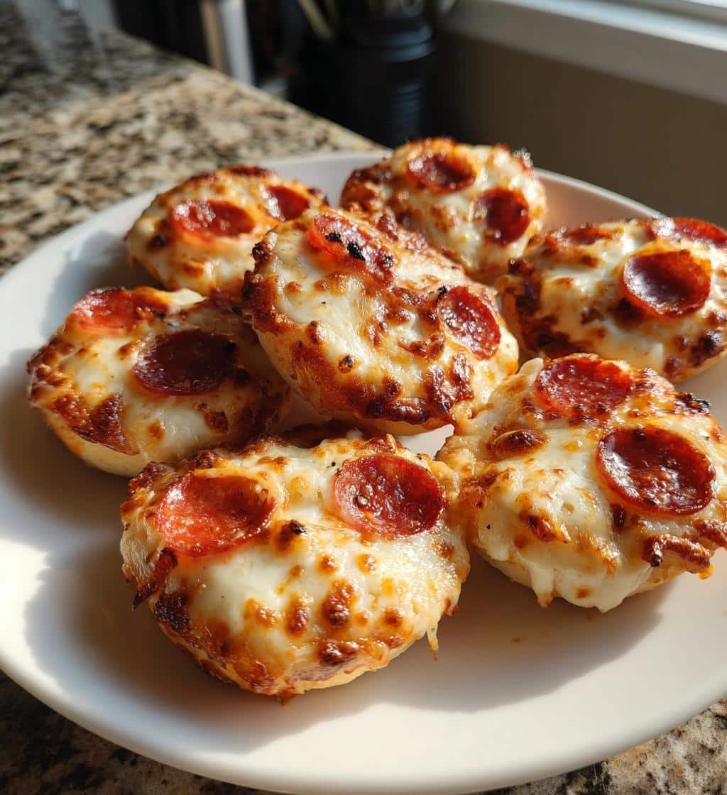 Air fryer pizza bagel bites - detail 1