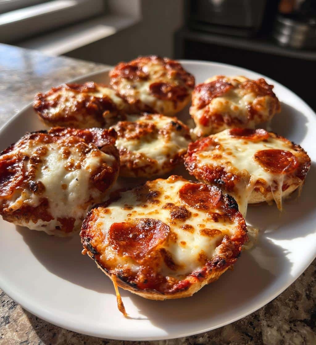 Air fryer pizza bagel bites